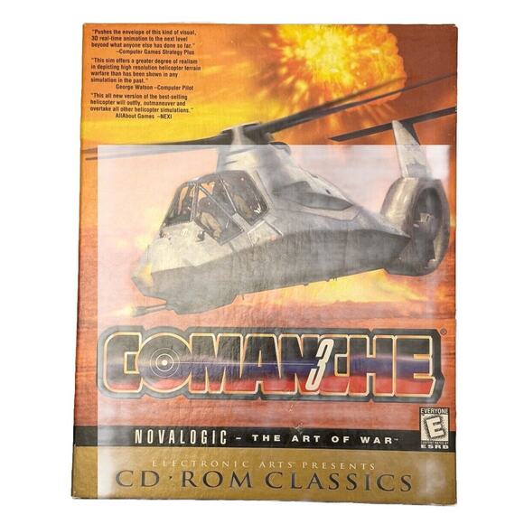 Comanche 3 PC Helicopter Simulator Novalogic Big Box 1999 CD-ROM Classics - Picture 1 of 9